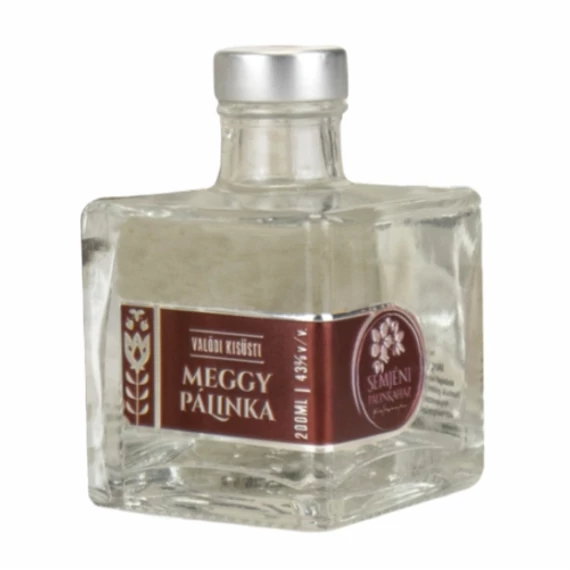 Semjéni Pálinkaház - Meggy pálinka kocka üvegben 0,2 l 