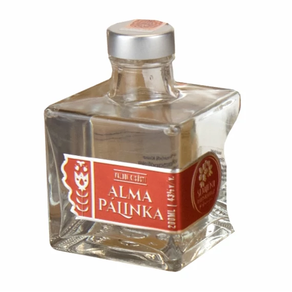 Semjéni Pálinkaház - Alma pálinka kocka üvegben 0,2 l 